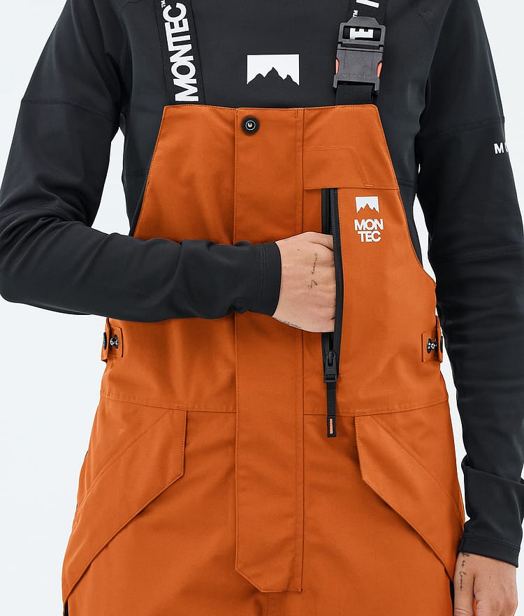 Montec Fawk W Snowboardbukse Dame Burned Orange/Black/Metal Blue, Image 6 of 7
