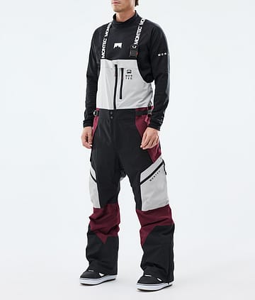 Montec Dozer Snowboardbukse Light Grey/Black/Burgundy