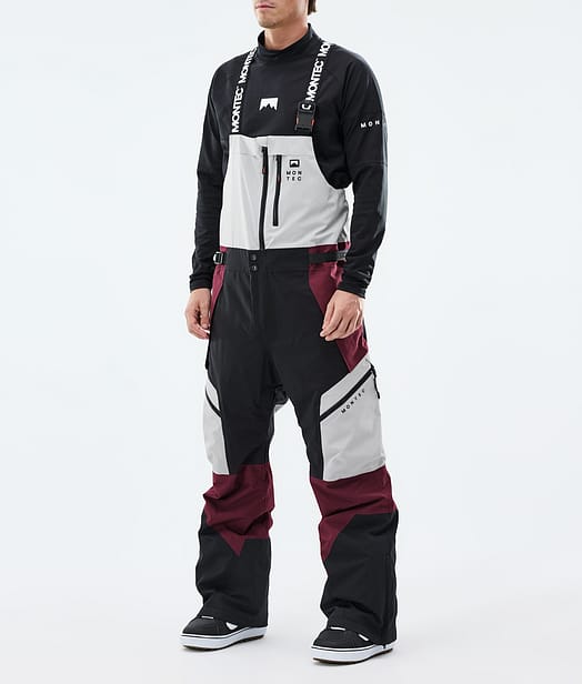Montec Dozer Snowboardbukse Herre Light Grey/Black/Burgundy