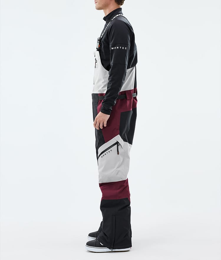 Montec Dozer Snowboardbukse Herre Light Grey/Black/Burgundy, Bilde 2 av 6