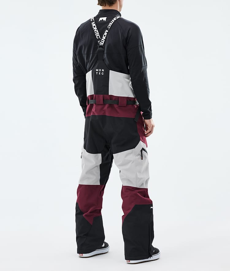 Montec Dozer Snowboardbukse Herre Light Grey/Black/Burgundy, Bilde 3 av 6