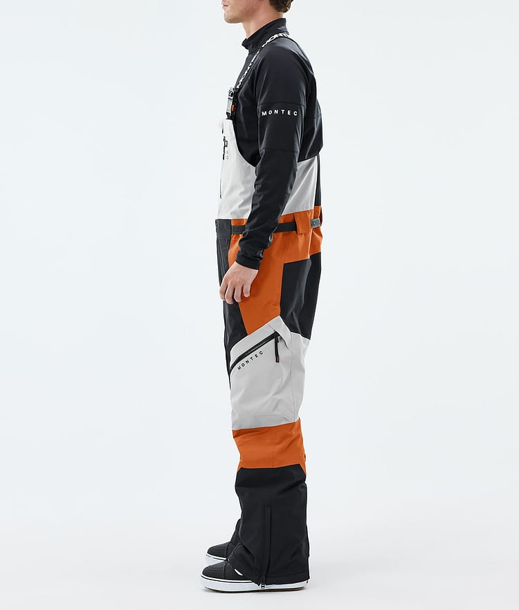 Montec Dozer Snowboardbukse Herre Light Grey/Black/Burned Orange, Image 2 of 6