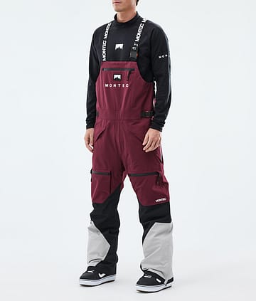 Montec Arch Snowboardbukse Burgundy/Black/Light Grey