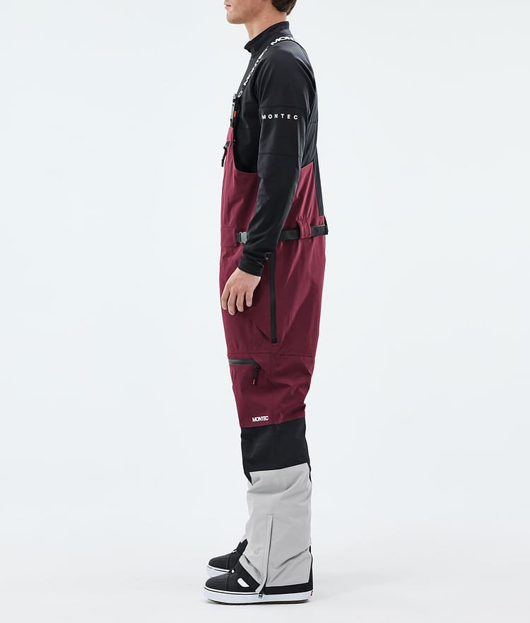 Montec Arch Snowboardbukse Herre Burgundy/Black/Light Grey, Image 2 of 6