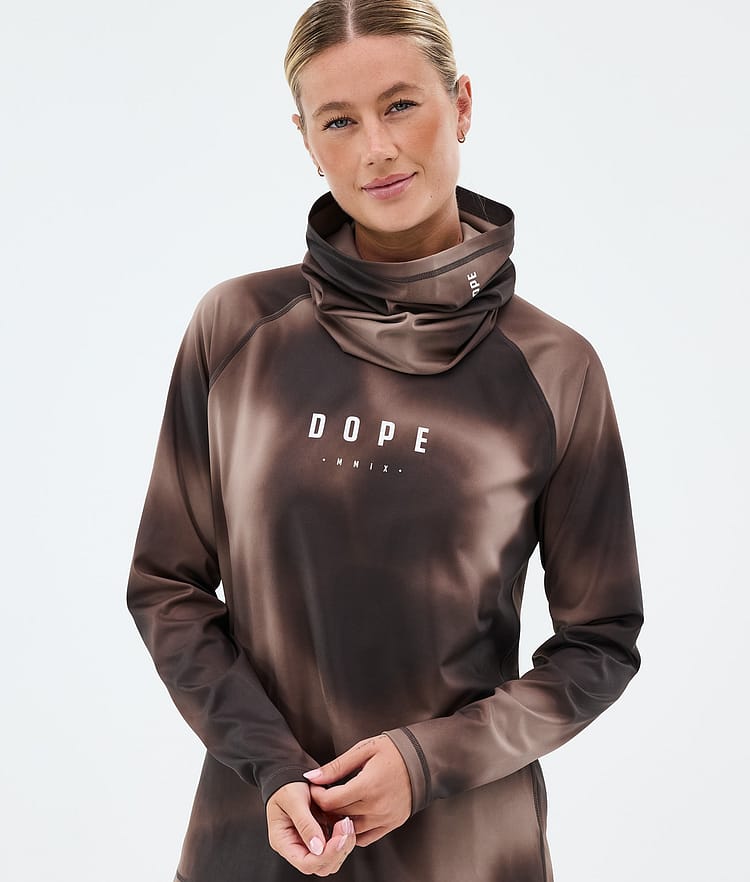 Dope Snuggle W Superundertøy overdel Dame MMIX Brown Tiedye, Image 2 of 7