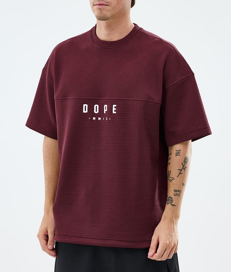 Dope Forge Mellomlag T-skjorte Herre Burgundy, Image 2 of 6
