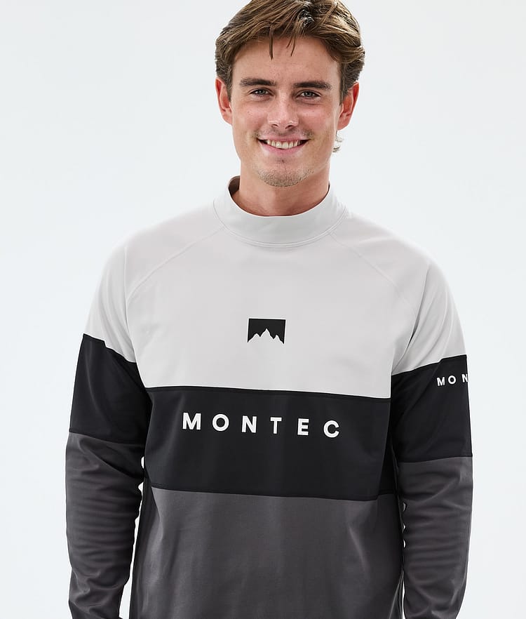 Montec Alpha Superundertøy overdel Herre Light Grey/Black/Phantom, Image 2 of 5