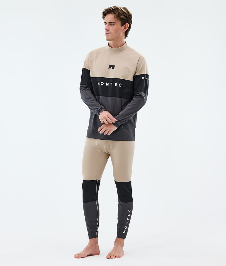 Montec Alpha Superundertøy overdel Herre Sand/Black/Phantom, Image 3 of 5