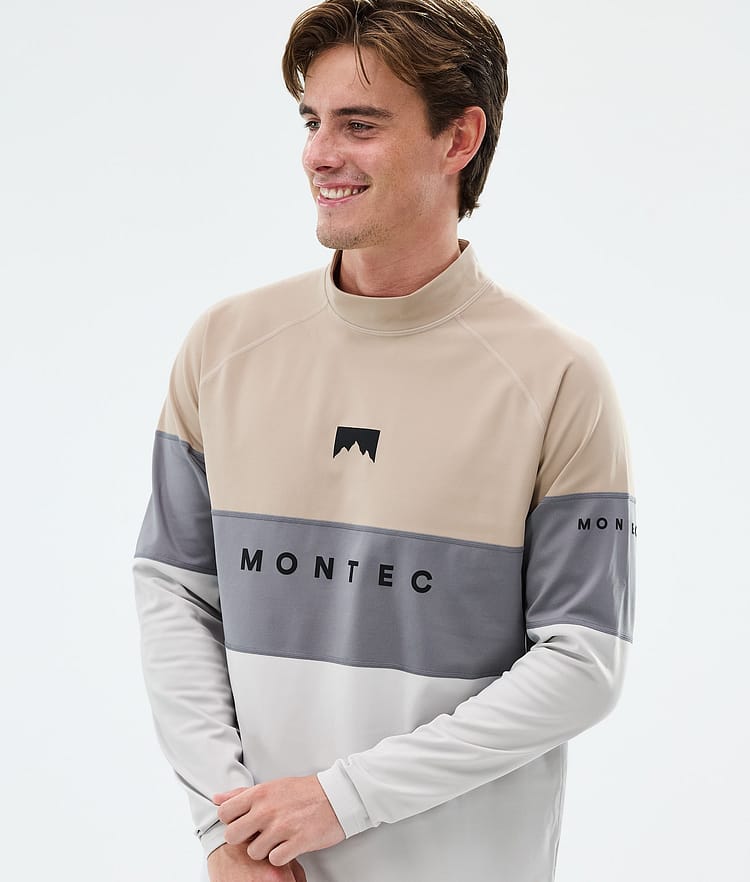 Montec Alpha Superundertøy overdel Herre Sand/Light Pearl/Light Grey, Image 2 of 5