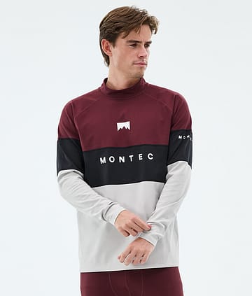 Montec Alpha Superundertøy overdel Burgundy/Black/Light Grey