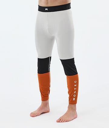 Montec Alpha Superundertøy bukse Light Grey/Black/Burned Orange