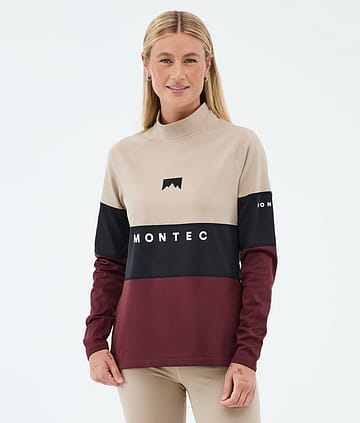 Montec Alpha W Superundertøy overdel Sand/Black/Burgundy