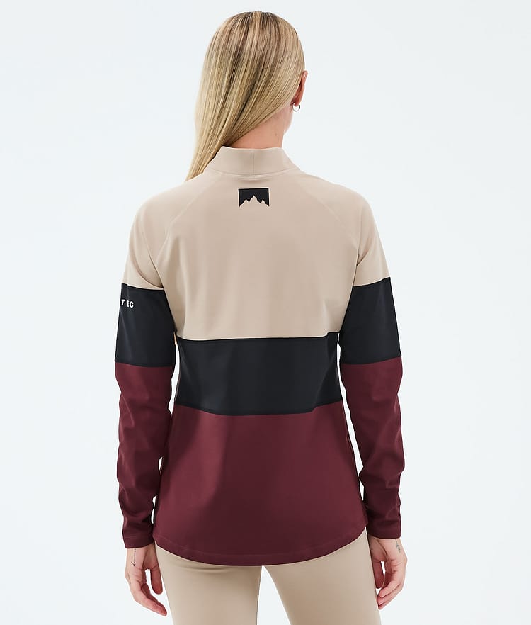 Montec Alpha W Superundertøy overdel Dame Sand/Black/Burgundy, Image 5 of 5