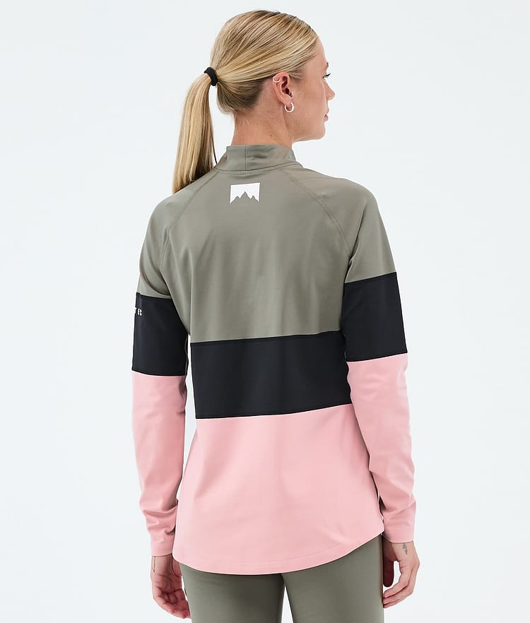 Montec Alpha W Superundertøy overdel Dame Greenish/Black/Soft Pink, Image 5 of 5