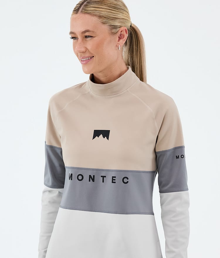 Montec Alpha W Superundertøy overdel Dame Sand/Light Pearl/Light Grey, Image 2 of 5