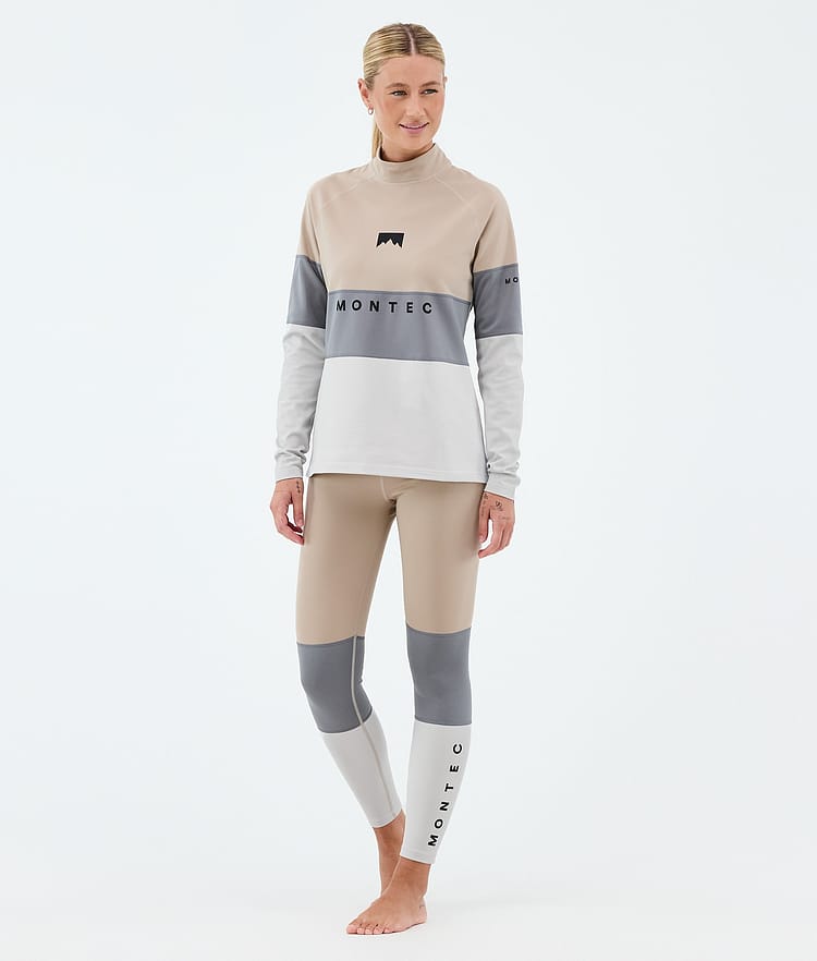 Montec Alpha W Superundertøy overdel Dame Sand/Light Pearl/Light Grey, Image 3 of 5