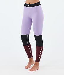 Montec Alpha W Superundertøy bukse Dame Faded Violet/Black/Burgundy