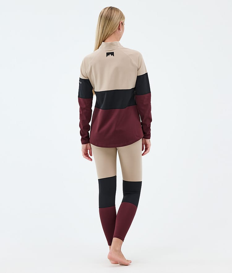 Montec Alpha W Superundertøy bukse Dame Sand/Black/Burgundy, Image 4 of 7