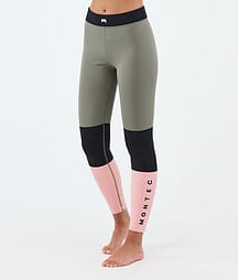 Montec Alpha W Superundertøy bukse Dame Greenish/Black/Soft Pink