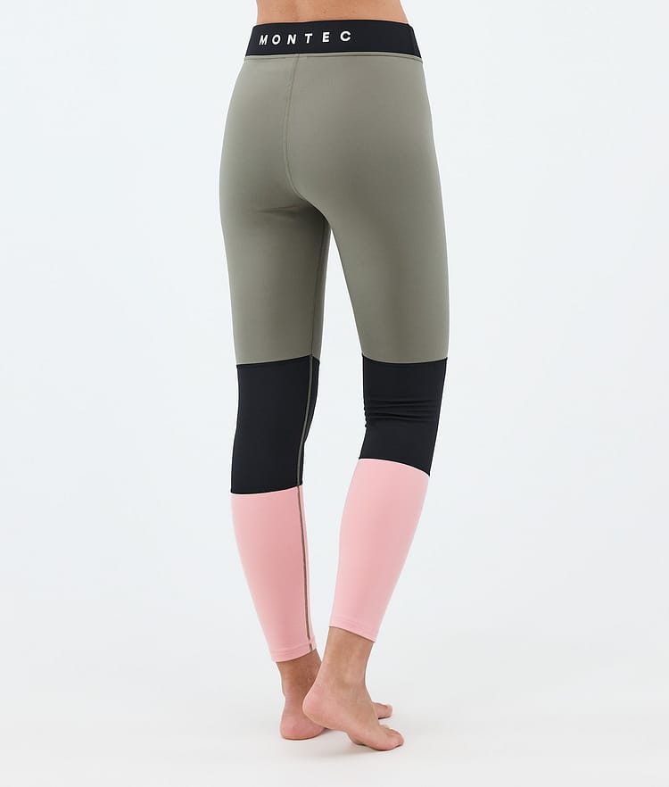 Montec Alpha W Superundertøy bukse Dame Greenish/Black/Soft Pink, Image 2 of 7