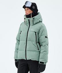 Dope Puffer W Full Zip Snowboardjakke Dame Faded Green