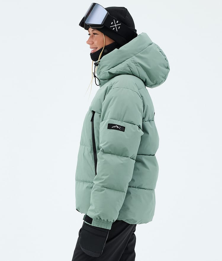 Dope Puffer W Full Zip Skijakke Dame Faded Green, Bilde 5 av 8