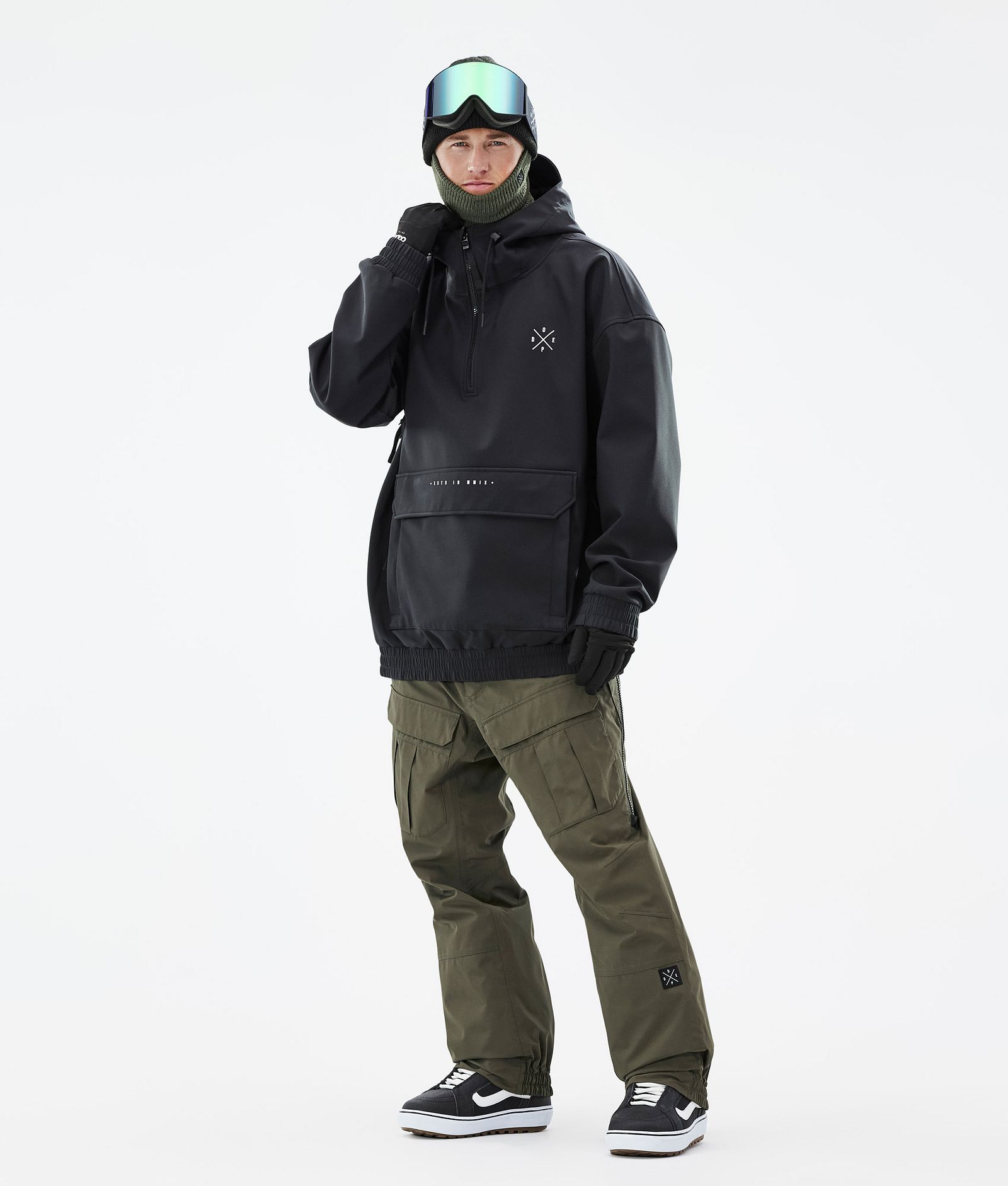 Dope Cyclone Snowboardoutfit Herre Black/Olive Green