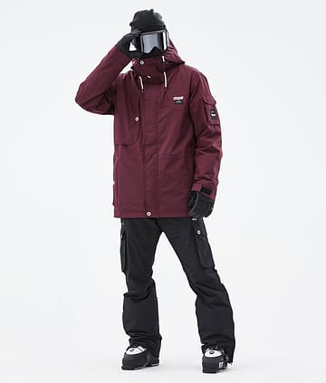 Dope Adept Skidoutfit Herre Burgundy/Black
