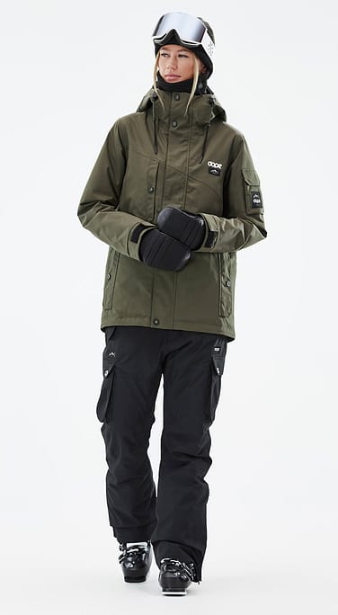 Dope Adept W Skidoutfit Dame Olive Green/Black