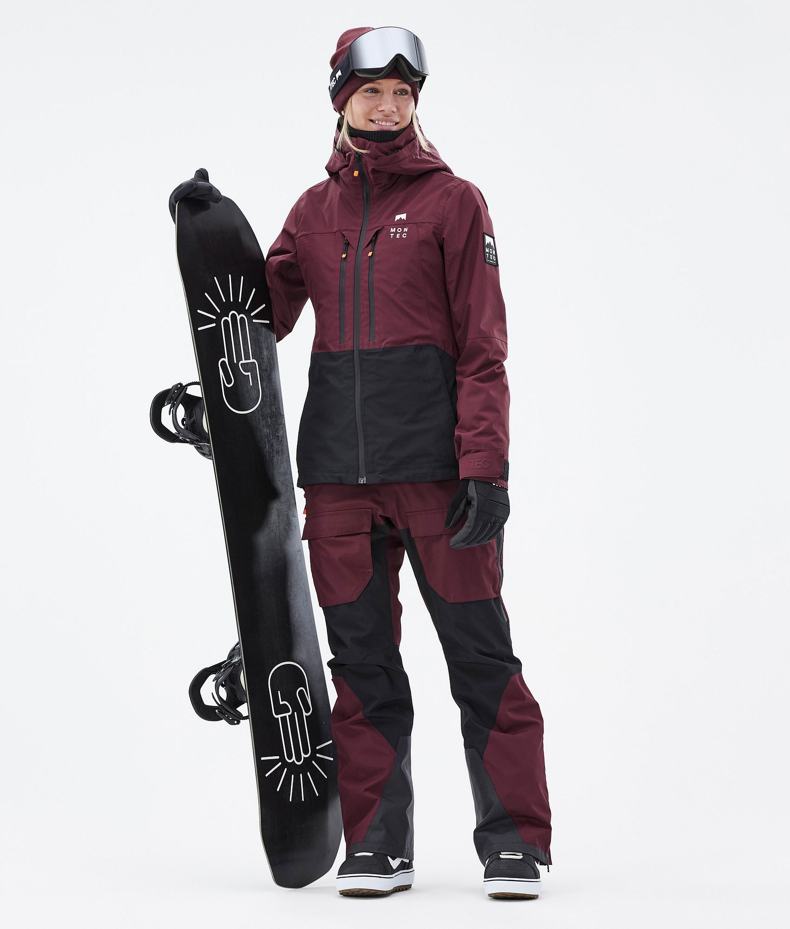 Montec Moss W Snowboardoutfit Dame Burgundy/Black