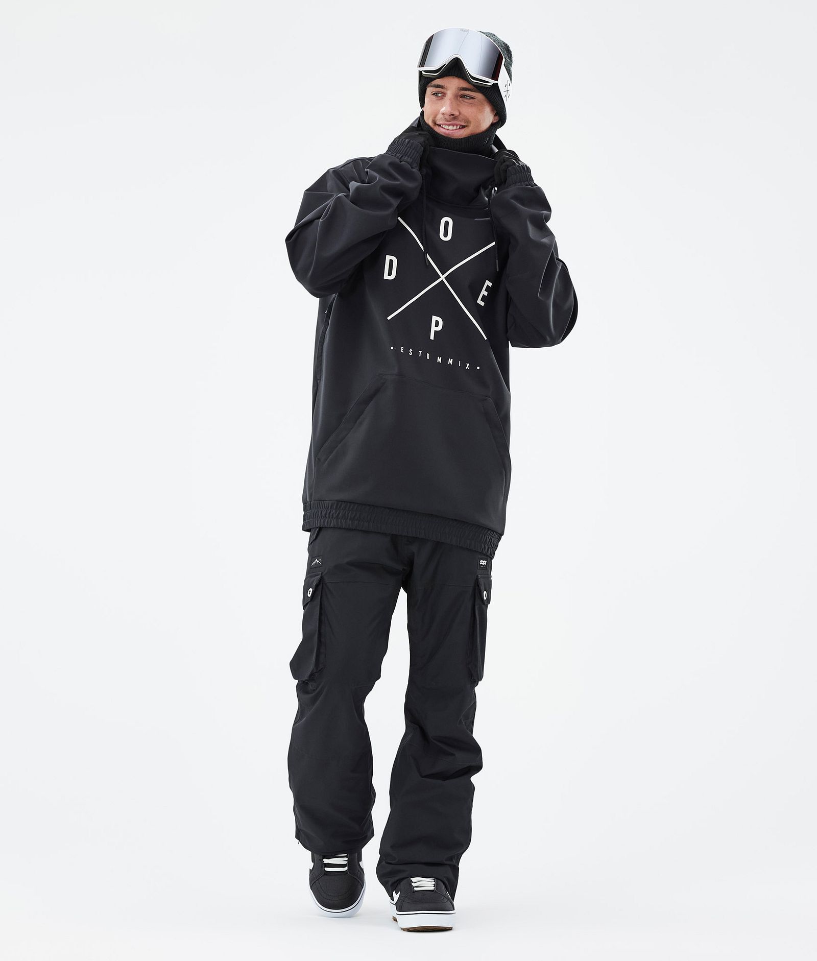 Dope Yeti Snowboardoutfit Herre Black/Black