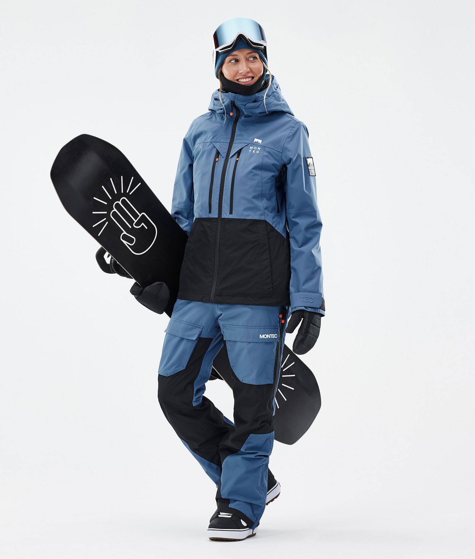 Montec Moss W Snowboardoutfit Dame Blue Steel/Black
