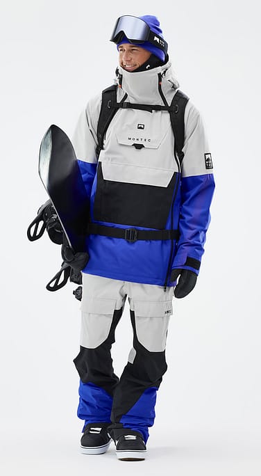 Montec Doom Snowboardoutfit Herre Light Grey/Black/Cobalt Blue
