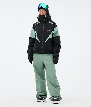 Dope Spartan W Snowboardoutfit Dame Black/Faded Green