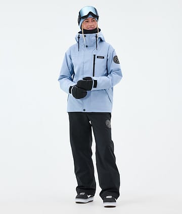 Dope Blizzard W Full Zip Snowboardoutfit Dame Light Blue/Black