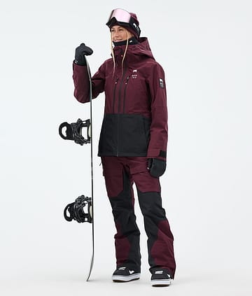 Montec Moss W Snowboardoutfit Dame Burgundy/Black